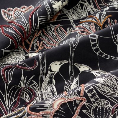 Precious Paradise scarf 90 - Black | Hermès Portugal